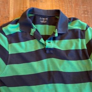 JCrew striped pique polo